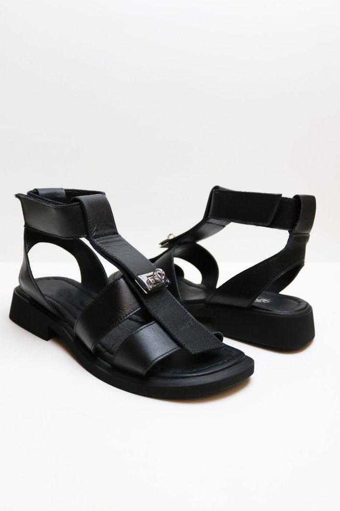 Cırtlı Gladiyator Sandalet  SIYAH BM517-17SIYAH resmi