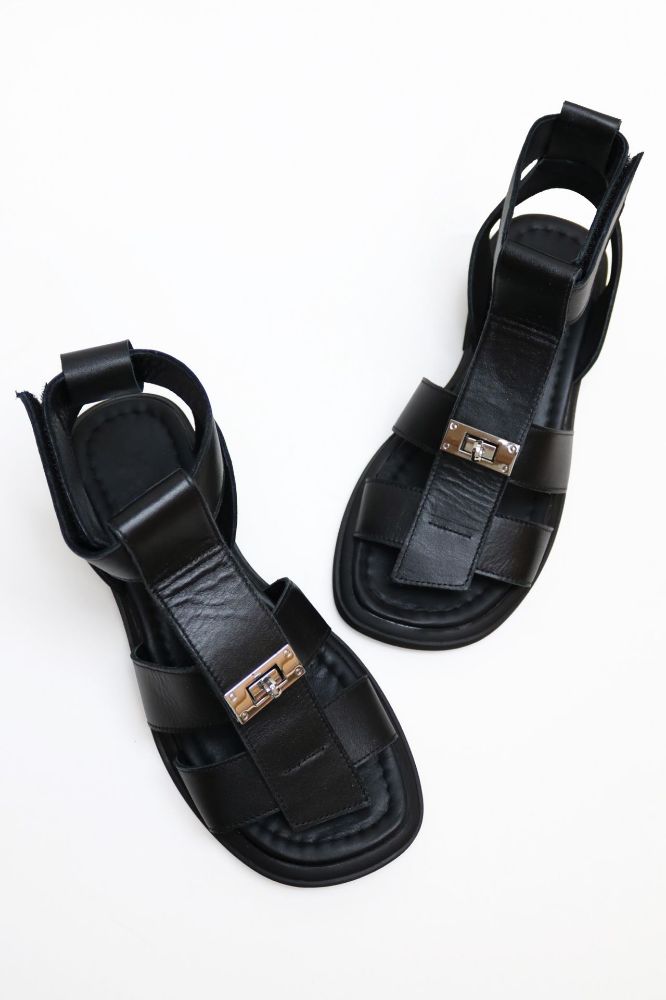 Cırtlı Gladiyator Sandalet  SIYAH BM517-17SIYAH resmi