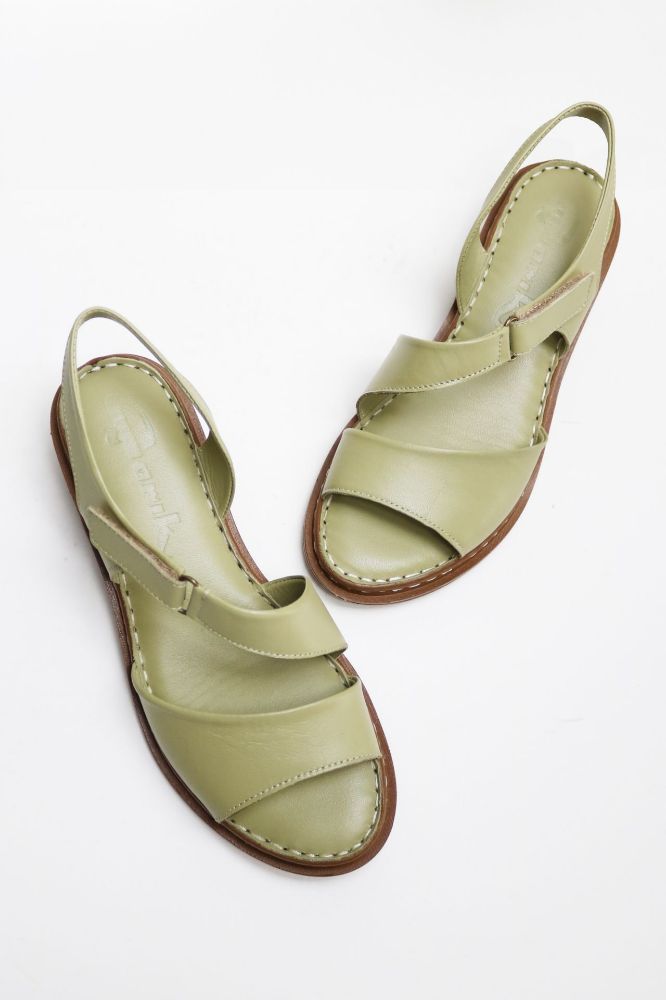 Ortopedik Şık Topuklu Sandalet  YESIL N08-301YESIL resmi
